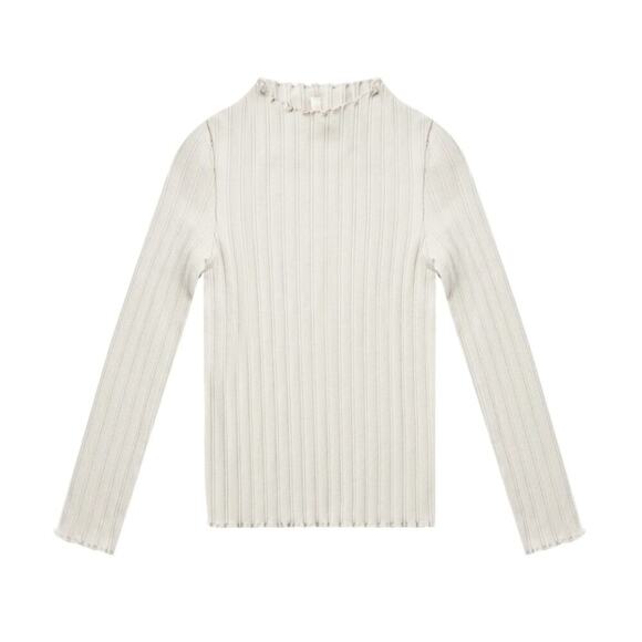 Rylee + Cru Other - Rylee + Cru Girl's Ivory Longsleeve Ribbed Tee Size 2-3 Y